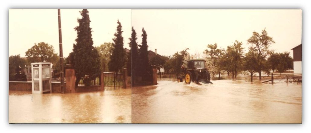 Inondation de la rue St Georges à Ruelisheim